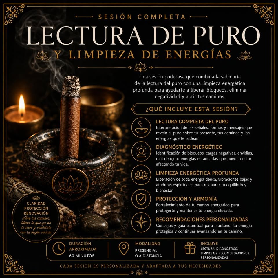 Lectura de Puro + Limpieza de Energías